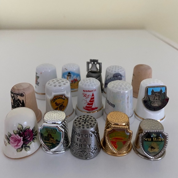 Other - Set of 15 Thimbles US Locations